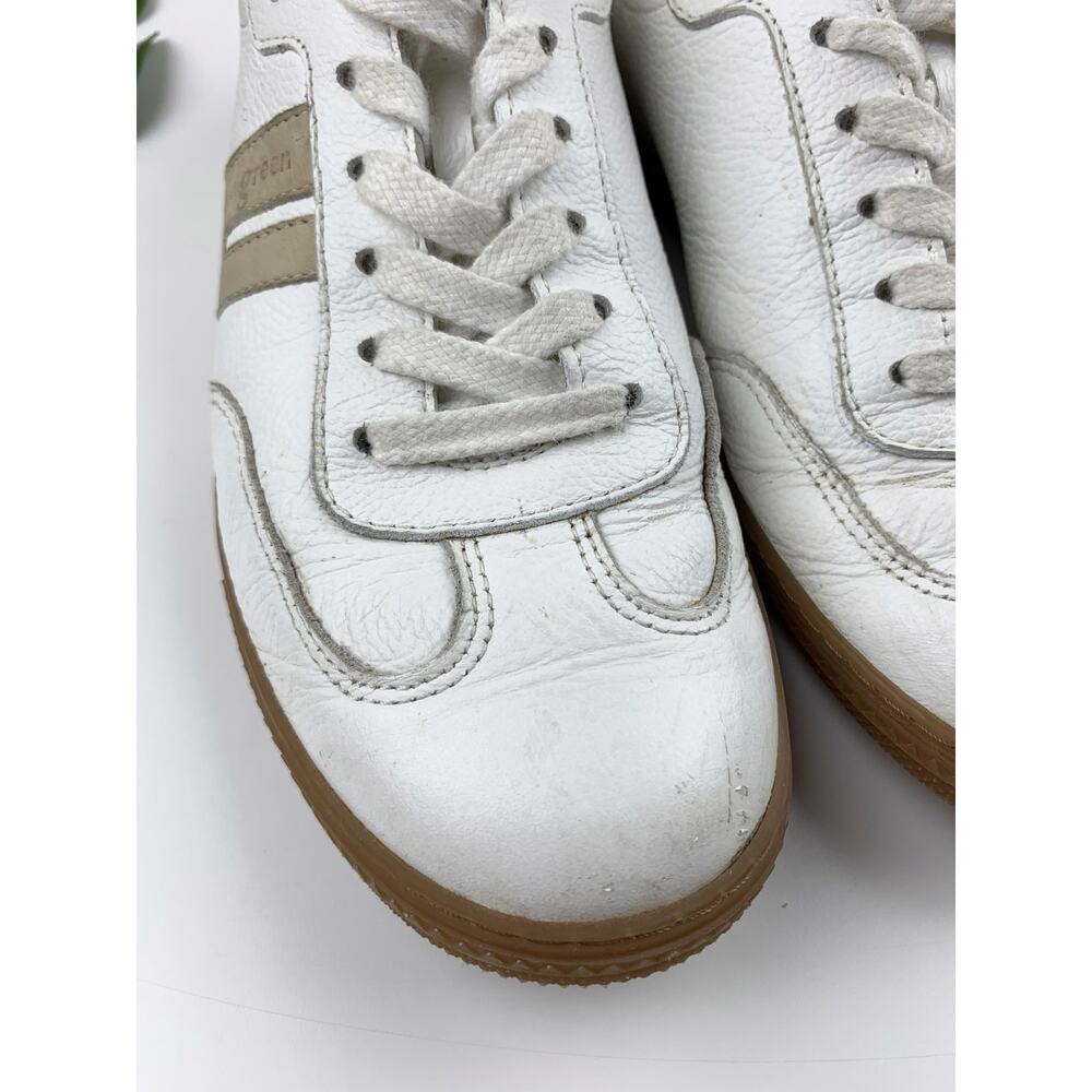Paul Green Sneakers White Tan Leather Lace Up Casual Comfort Women's 4.5 US 7 - Picture 4 of 11